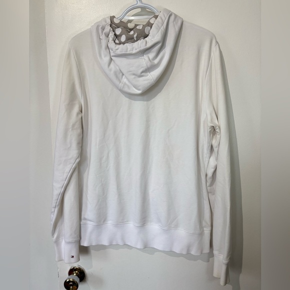 🎉4/30$🎉 Tommy Hilfiger White Zip-Up Hoodie - Fits L/XL - Picture 5 of 5